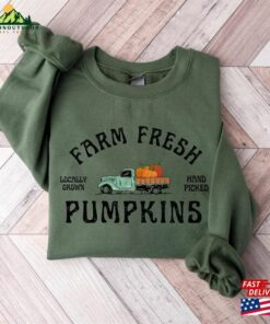 Farm Fresh Pumpkins Fall Women Sweatshirt Thanksgiving Sweater Pumpkin Unisex