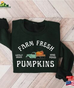 Farm Fresh Pumpkins Fall Women Sweatshirt Thanksgiving Sweater Pumpkin Unisex 3