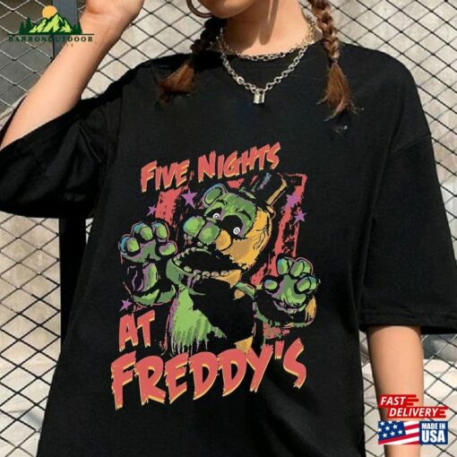 Five Nights At Freddy’s Vintage Retro Halloween Shirt Video Game Creepy Sweatshirt Classic