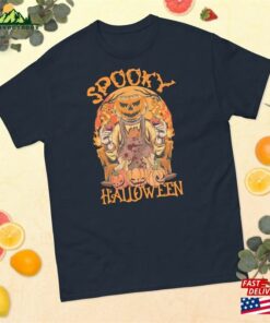 Flaming Pumpkin Men Halloween Shirt Classic T Shirt 3