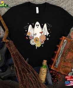 Floral Ghost Shirt Halloween Unisex Sweatshirt 3