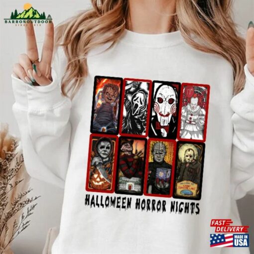 Friends Horror Characters Halloween Shirt Movie Killers Comfor Colors Squad Scary Sweatshirt Hoodie