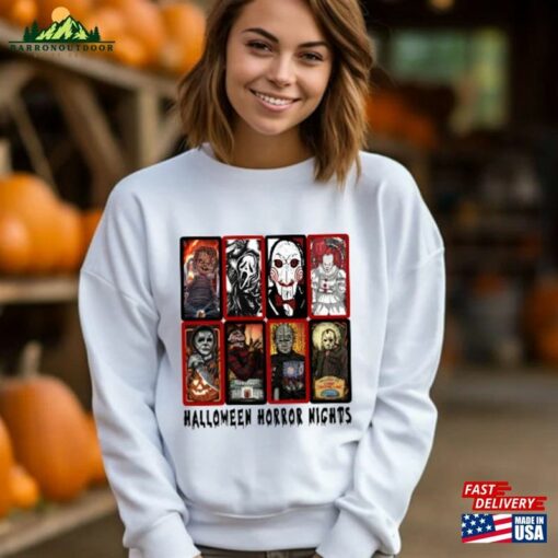 Friends Horror Characters Halloween Shirt Movie Killers Comfor Colors Squad Scary Sweatshirt Hoodie