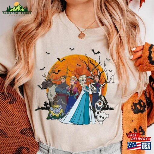 Frozen Elsa Anna Princess Team Trick Or Treat Pumpkin Comfort Colors T-Shirt Hoodie