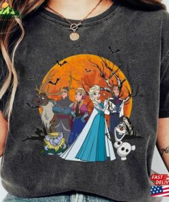 Frozen Elsa Anna Princess Team Trick Or Treat Pumpkin Comfort Colors T Shirt Hoodie 3