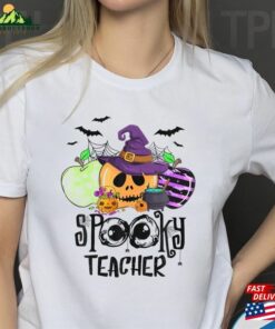 Funny Apples Pumpkin Spooky Teacher Halloween T-Shirt Sweatshirt Sweater Unisex