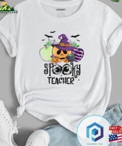 Funny Apples Pumpkin Spooky Teacher Halloween T-Shirt Sweatshirt Sweater Unisex