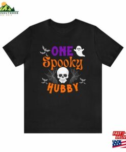 Funny Aviator Skull Spooky Hubby T Shirt One Husband Tee Era Unisex Classic 3