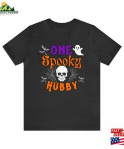 Funny Aviator Skull Spooky Hubby T Shirt One Husband Tee Era Unisex Classic 4
