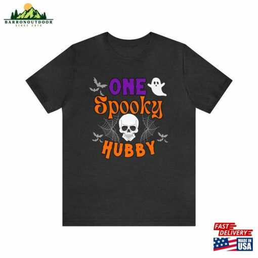Funny Aviator Skull Spooky Hubby T-Shirt One Husband Tee Era Unisex Classic