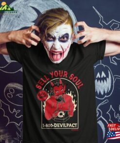 Funny Devil Calling No You Hang Up Sell Your Soul Good Deal With Satan First Ghost Halloween Costumes 2023 Shirt Sweatshirt Hoodie