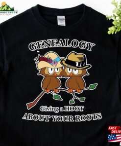 Funny Genealogy Shirt Giving A Hoot About The Roots Unisex Classic
