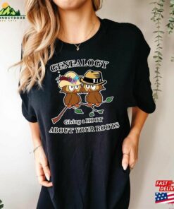 Funny Genealogy Shirt Giving A Hoot About The Roots Unisex Classic 3