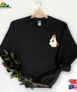 Funny Ghost Ice Coffee Sweatshirt Spooky Weatshirt Womens Halloween Classic 4