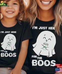 Funny Halloween Family T-Shirt Spooky Mommy And Me Here For Boo Unisex Sweatshirt
