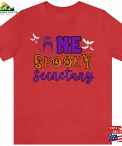 Funny Secretary Halloween Shirt One Spooky Tee Scary Unisex Hoodie 4