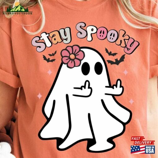 Funny Stay Spooky T Shirt Boo Ghost Halloween Sweatshirt Hoodie