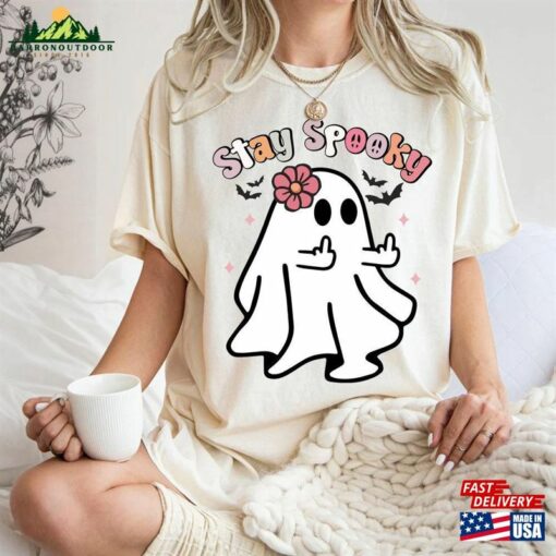 Funny Stay Spooky T Shirt Boo Ghost Halloween Sweatshirt Hoodie