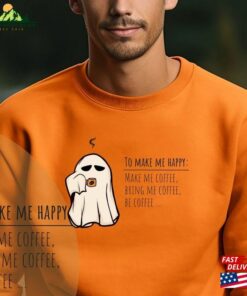 Ghost Coffee Sweatshirt 2023 Happy Halloween Sweater T-Shirt
