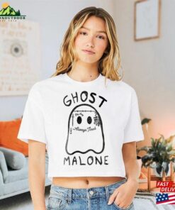 Ghost Malone Cropped T-Shirt Halloween Shirt Cute Classic Unisex
