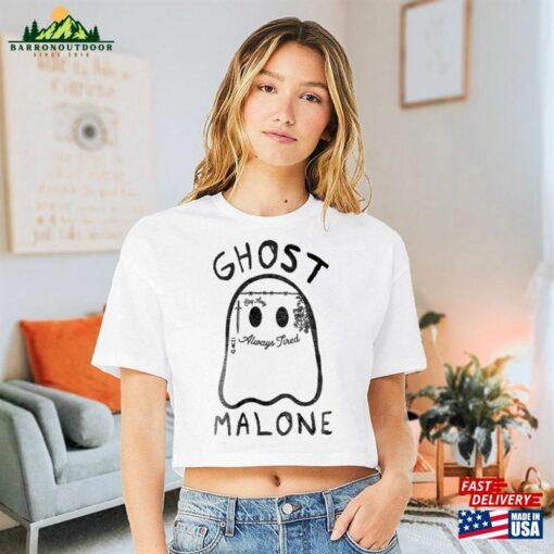 Ghost Malone Cropped T-Shirt Halloween Shirt Cute Classic Unisex