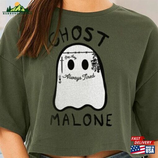 Ghost Malone Cropped T-Shirt Halloween Shirt Cute Classic Unisex