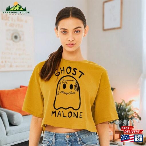 Ghost Malone Cropped T-Shirt Halloween Shirt Cute Classic Unisex