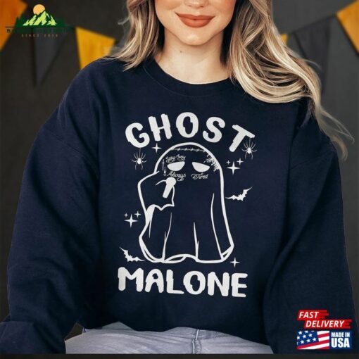 Ghost Malone Shirt Tee Spooky Season Sweatshirt Hoodie Classic