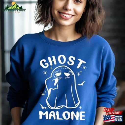 Ghost Malone Shirt Tee Spooky Season Sweatshirt Hoodie Classic