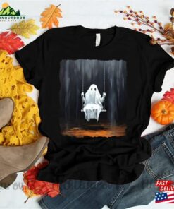 Ghost On Swing Shirt Halloween Gift Hoodie T-Shirt