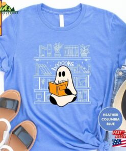 Ghost Reading Books Shirt Bookish Halloween Teacher Gift Sweatshirt Unisex