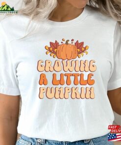 Growing A Little Pumpkin Halloween 2023 T-Shirt Autumn Aesthetic Fall Shirts Hoodie