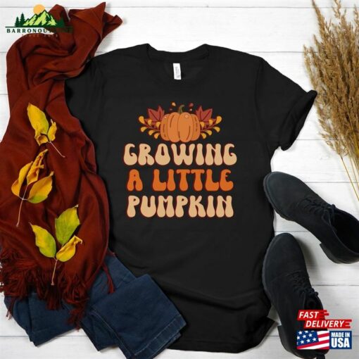 Growing A Little Pumpkin Halloween 2023 T-Shirt Autumn Aesthetic Fall Shirts Hoodie