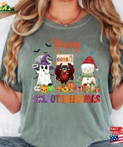 Hallothanksmas Gift Halloween Shirt Thanksgiving Top Unisex Hoodie 3