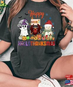 Hallothanksmas Gift Halloween Shirt Thanksgiving Top Unisex Hoodie 4