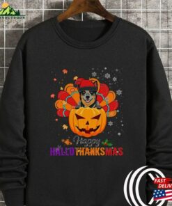 Hallothanksmas Turkey Santa Australian Cattle Dog T-Shirt Halloween T-Shirts Cute Teacher Sweatshirt Classic 2 Hallothanksmas Turkey Santa Australian Cattle Dog T Shirt Halloween T Shirts Cute Teacher Sweatshirt Classic 3