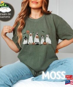 Halloween 2023 Ghost Dogs Comfort Colors(r) T Shirt Cute Dog Tee Spooky Mom Gift Hoodie Classic 3