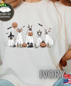 Halloween 2023 Ghost Dogs Comfort Colors(r) T Shirt Cute Dog Tee Spooky Mom Gift Hoodie Classic 4