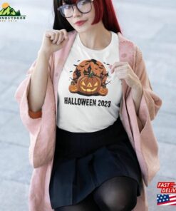 Halloween 2023 Unisex Jersey Short Sleeve Tee Pumpkin Shirt Happy T-Shirt Hoodie Halloween 2023 Unisex Jersey Short Sleeve Tee Pumpkin Shirt Happy T-Shirt Hoodie