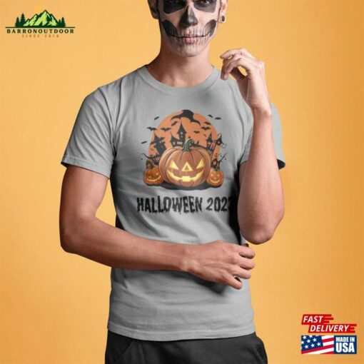 Halloween 2023 Unisex Jersey Short Sleeve Tee Pumpkin Shirt Happy T-Shirt Hoodie