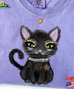 Halloween Black Cat Shirts Shirt Comfort Colors T-Shirt Classic