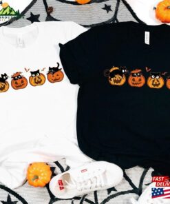 Halloween Black Cat Sweatshirt Pumpkin Shirt Sweater Classic T Shirt 3