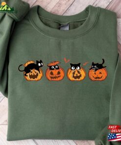 Halloween Black Cat Sweatshirt Sweater Cool Shirt Classic Hoodie