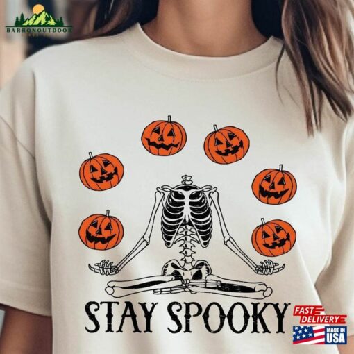 Halloween Boo Ghost Stay Spooky Shirt Retro Pocket Tee Cute And Pumpkin Hoodie Sweatshirt