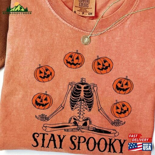 Halloween Boo Ghost Stay Spooky Shirt Retro Pocket Tee Cute And Pumpkin Hoodie Sweatshirt