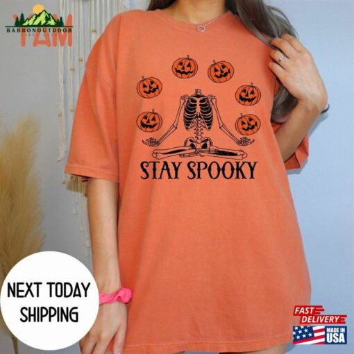 Halloween Boo Ghost Stay Spooky Shirt Retro Pocket Tee Cute And Pumpkin Hoodie Sweatshirt