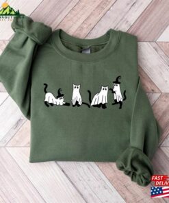 Halloween Cat Sweatshirt T-Shirt Ghost Hoodie Halloween Cat Sweatshirt T-Shirt Ghost Hoodie