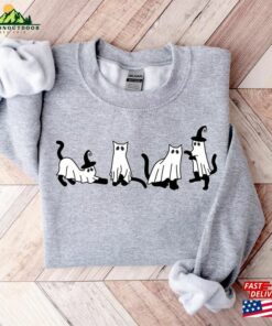 Halloween Cat Sweatshirt T-Shirt Ghost Hoodie