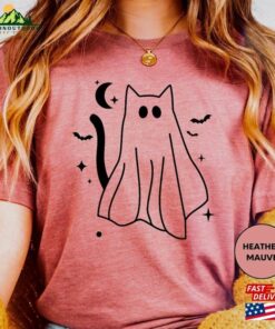 Halloween Cat T-Shirt Shirt Ghost Hoodie Unisex Halloween Cat T-Shirt Shirt Ghost Hoodie Unisex
