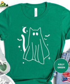 Halloween Cat T-Shirt Shirt Ghost Hoodie Unisex 2 Halloween Cat T Shirt Shirt Ghost Hoodie Unisex 3